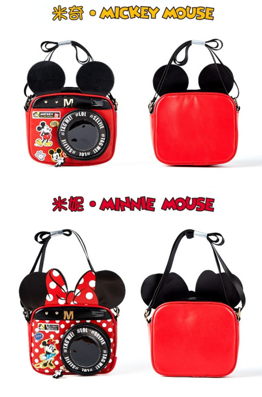 Disney Mickey 2022เด็กใหม่กระเป๋าสะพายกระเป๋าการ์ตูนน่ารักเด็กหญิง Messenger กระเป๋าความจุขนาดใหญ่กระเป๋า