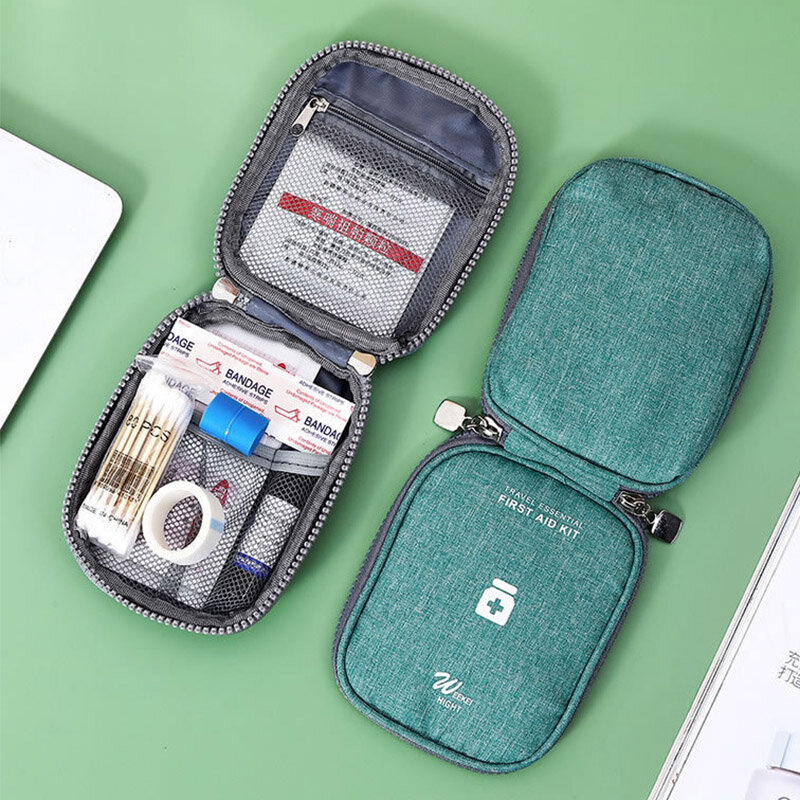 Компактная Портативная сумка для хранения лекарств, Дорожный комплект первой помощи, сумки для лекарств, органайзер для кемпинга на природ...
