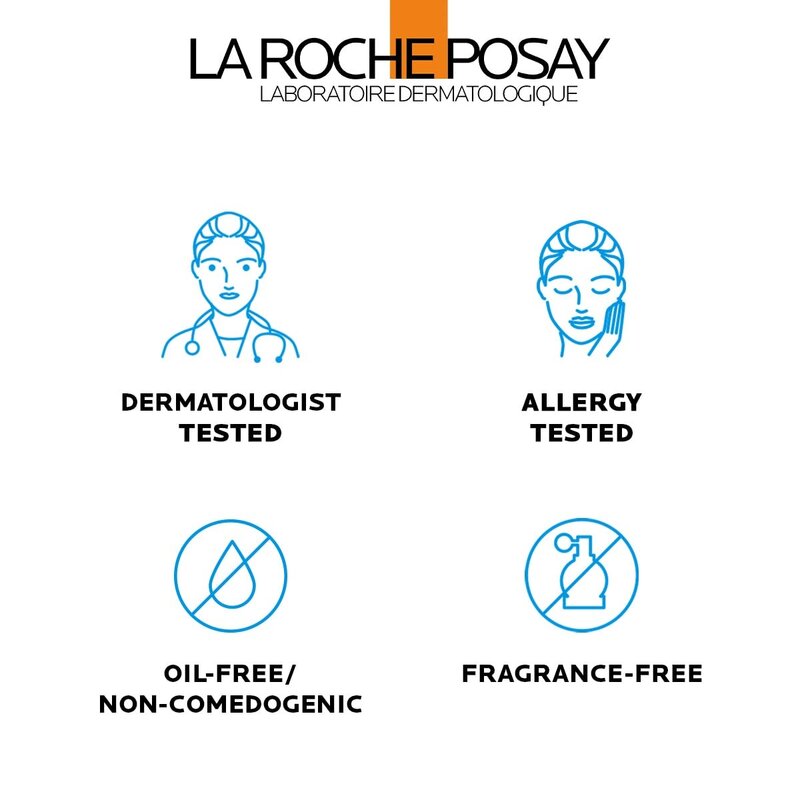 La Roche Posay солнцезащитный крем SPF 50 +, солнцезащитный крем для лица Anthelios против блеска, против сияния, сухой на ощупь, гель-крем, солнцезащитный ...