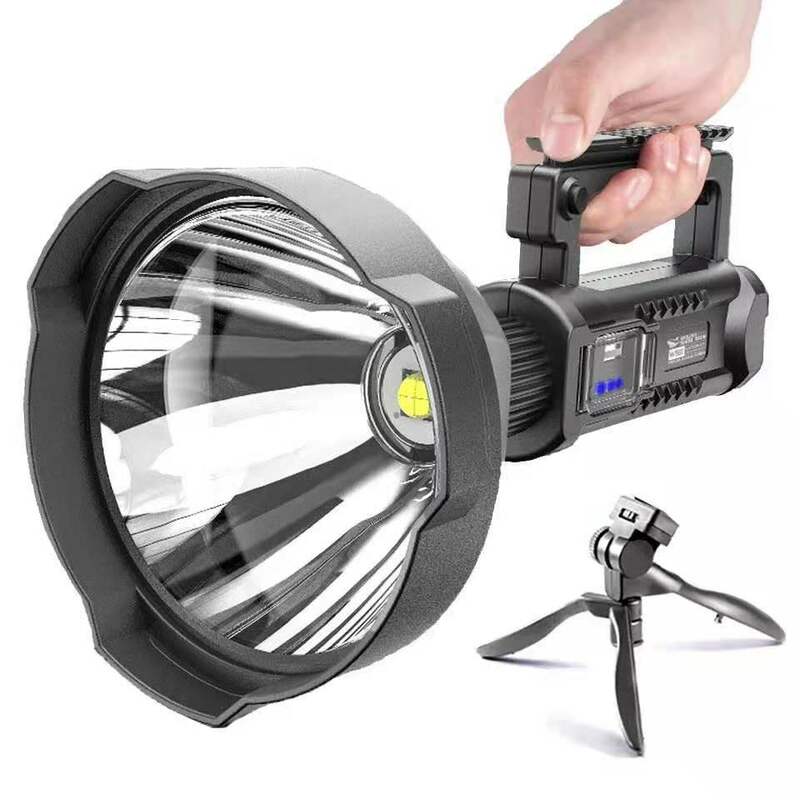Reflector de cabeza grande XHP70.2 LED superbrillante, Linterna de mano recargable, foco de trabajo, linterna de 40W