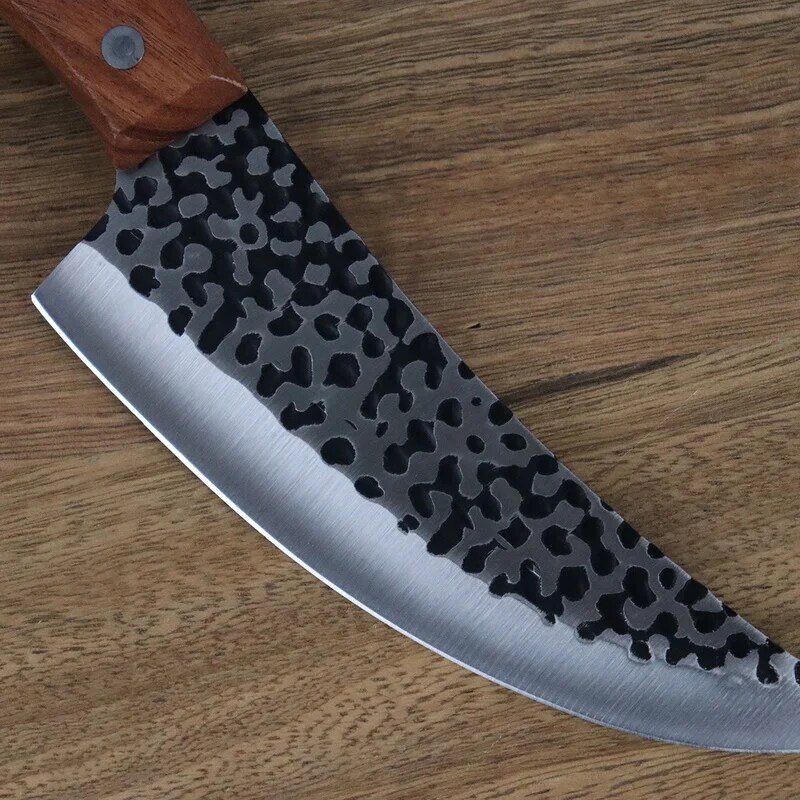 Cuchillo de deshuesar de acero inoxidable forjado, cuchillo de carnicero, cuchillo de Chef de cocina, cuchilla de carne, cuchillo de rebanar, cuchillo de caza al aire libre, 6 pulgadas