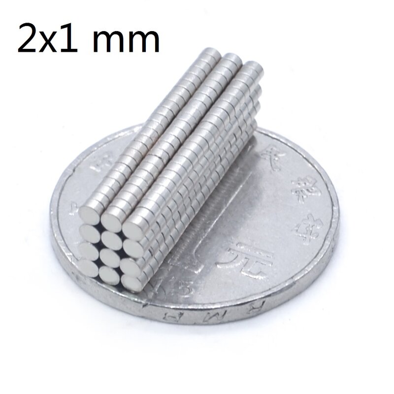 แม่เหล็ก Thickness1mm Super Strong แม่เหล็ก NdFeB Neodymium ขนาดเล็กบางแม่เหล็กถาวร N35 Dia 1/2/3/4/5/6/8/10/12/15/18/20มม.