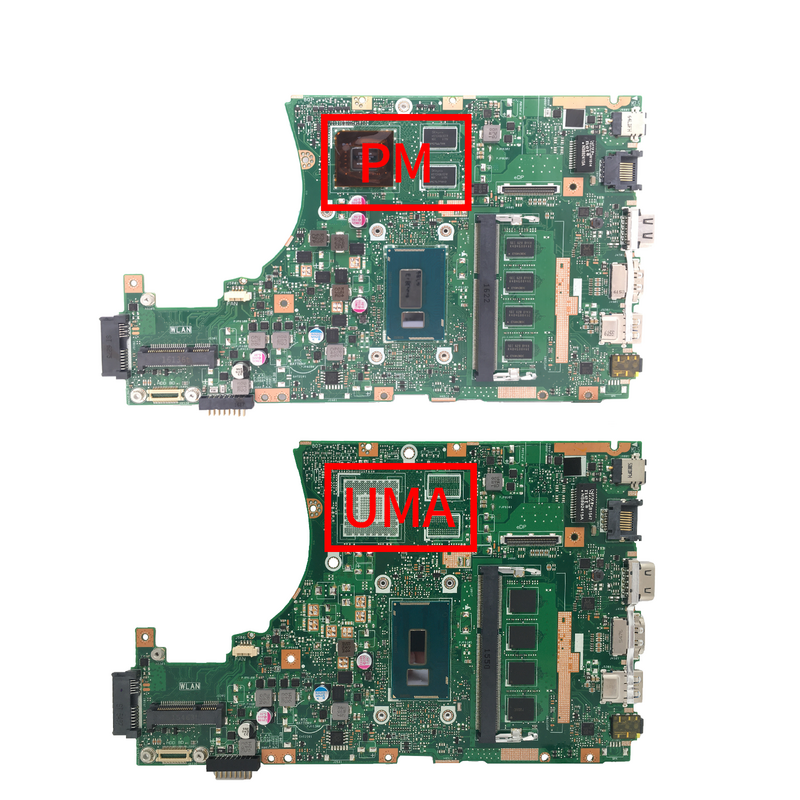 EllFU X455LJ Carte Mère Pour ASUS X4551905 X455L X455LD A455L F454L X455LA Ordinateur Portable Carte Mère I3 I5 I7 CPU PM/UMA RAM-4GB