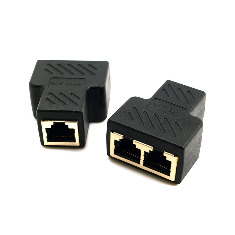 1 a 2 vie LAN RJ45 porta cavo Ethernet Splitter di rete doppio cavo Splitter Extender Plug Adapter Adapter