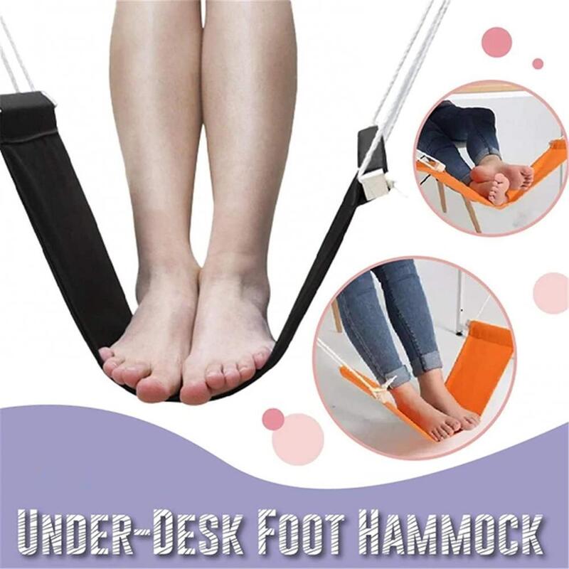 Under-Desk Foot Hammock Office Adjustable Home Office Study Footrest Desk Swing