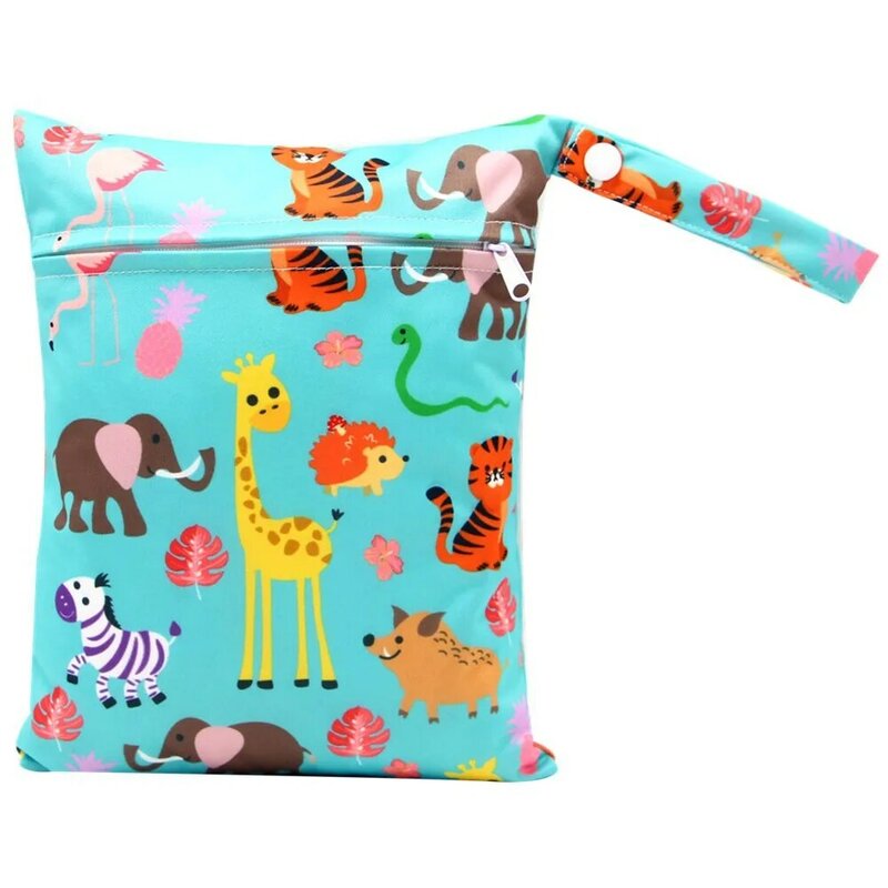Diaper Bag Zippered For Baby Wet Dry Diapers Nappies Water-proof Reusable 20 x 25cm Storage Handbag Bag Organizer