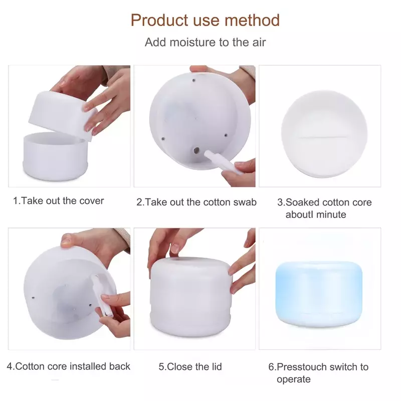Aromacare 500ML Air Humidifier USB Aroma Diffuser Portable Aromatherapy Oil Diffuser with 7 LED Lights For Office Bedroom Home