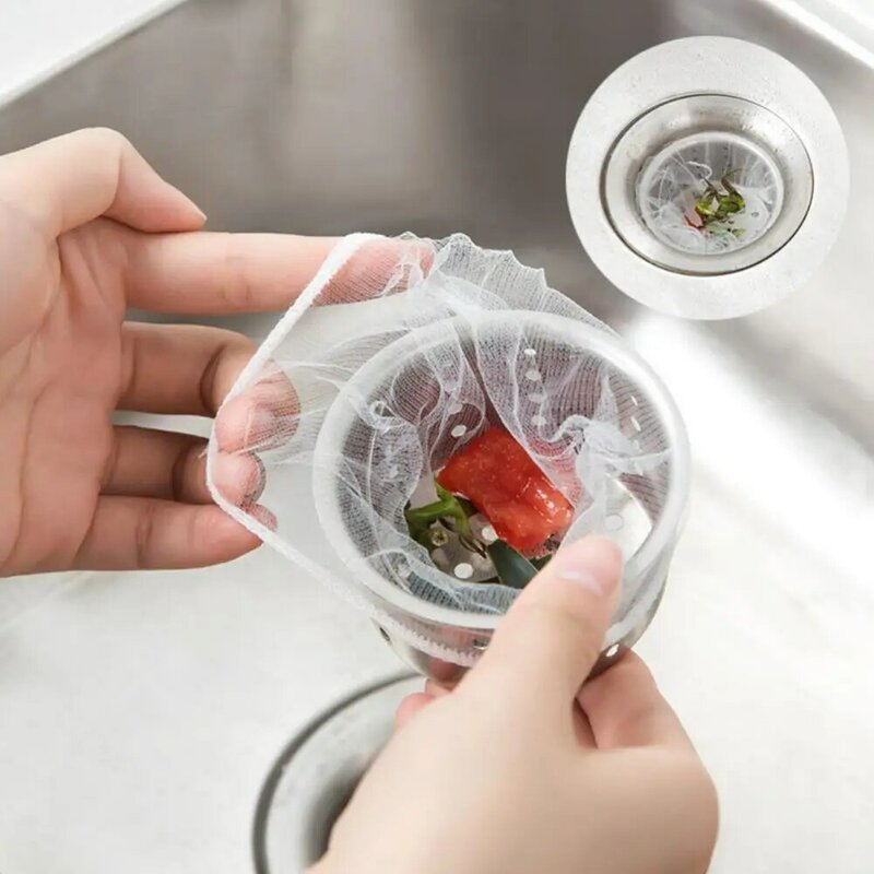 Jaring penyaring air dapur putih, jaring Filter kolam wastafel dapur elastis efektif, jaring wastafel dapur
