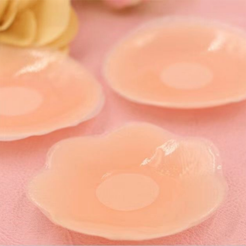 Silicone mamilo adesivos 4 par anti-colisão almofada no peito elevador mamilo capa almofadas invisível reutilizável sutiã feminino peito adesivo almofada de mama