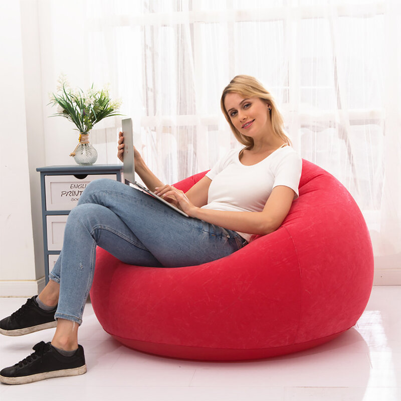 Lavável dobrável confortável reclinável saco de feijão cadeira quarto ultra macio inflável preguiçoso sofá sala estar espreguiçadeira decoração para casa