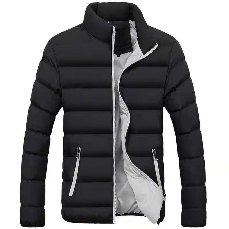 Мужская куртка с подкладкой осень-зима 2022, короткая красивая модная теплая подходящая ко всему стеганая куртка с воротником-стойкой