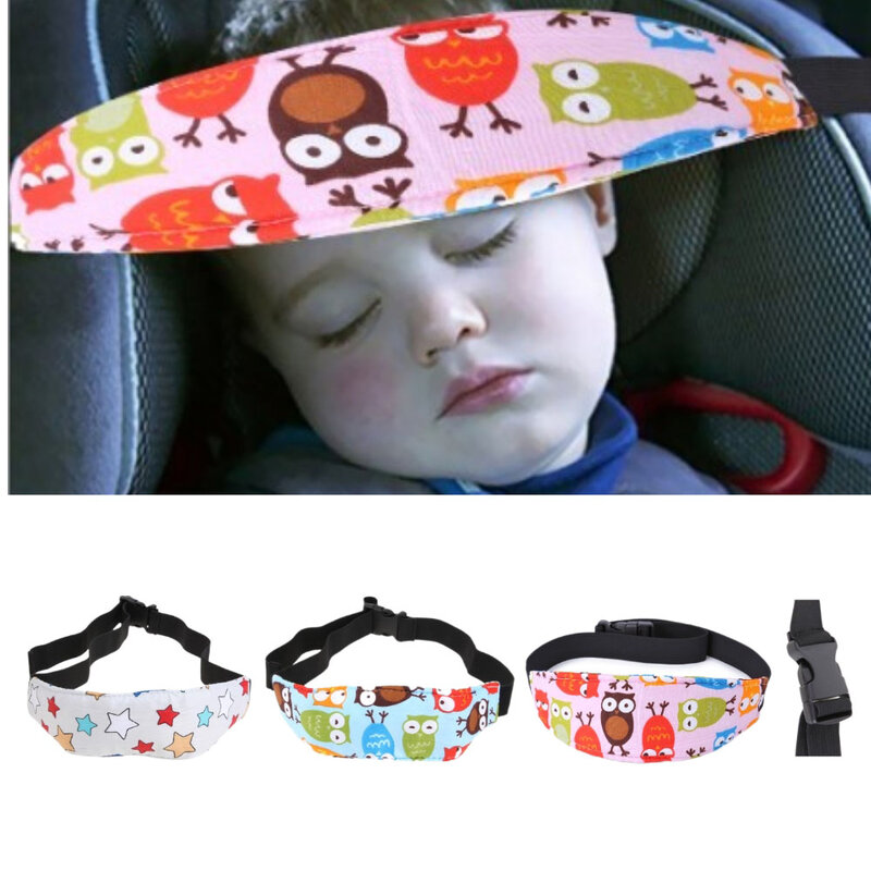 Faixa de fixação segurança do bebê assento de carro sono nap aid criança criança cabeça protetor cinto suporte carrinho de bebê ajustável cochilar cinta