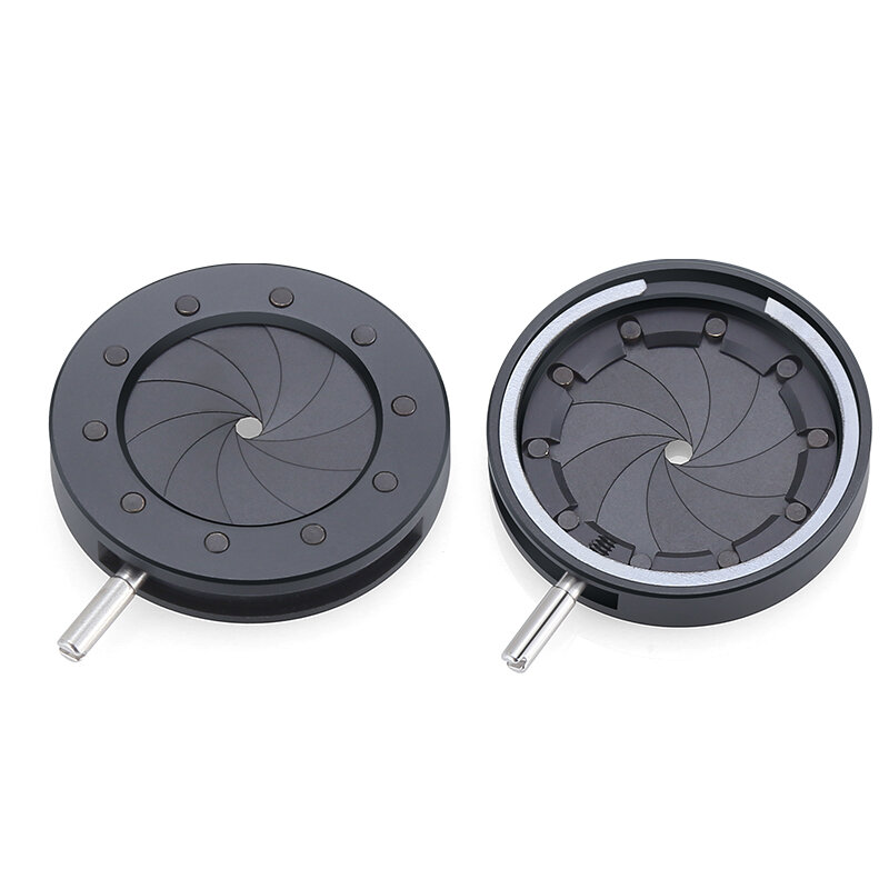 1-16mm Amplifying Diameter Zoom Optical Iris Diaphragm Aperture Condenser with 10 Blades for Digital Camera Microscope Adapter