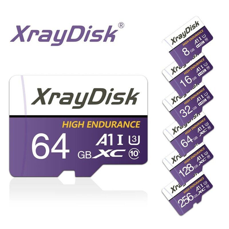 بطاقة ذاكرة Xraydisk مايكرو Sd 256GB 128GB 64GB 32GB عالية السرعة فلاش TF بطاقة بطاقة فلاش