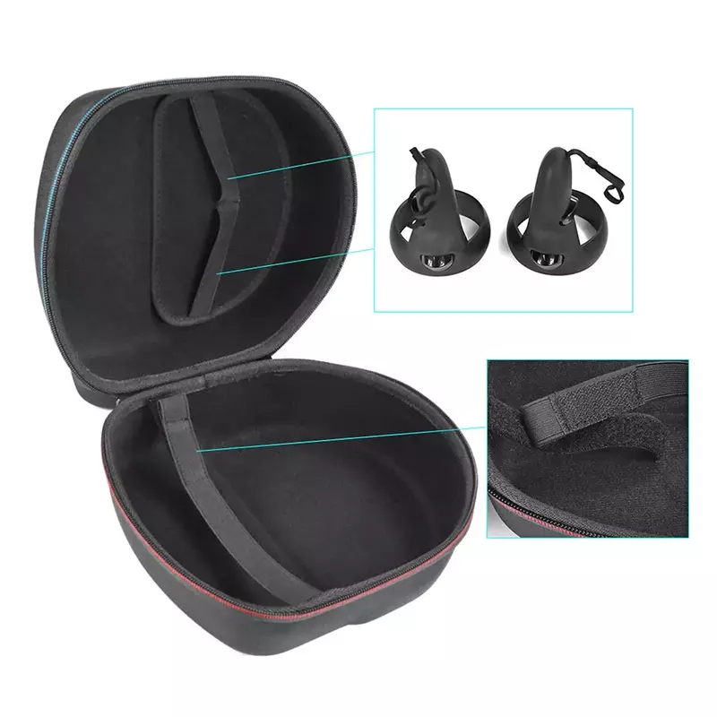 Estuche de almacenamiento de carcasa dura EVA para auriculares Oculus Quest 2 Quest VR, controladores táctiles, bolsa de transporte de viaje, accesorios para auriculares VR