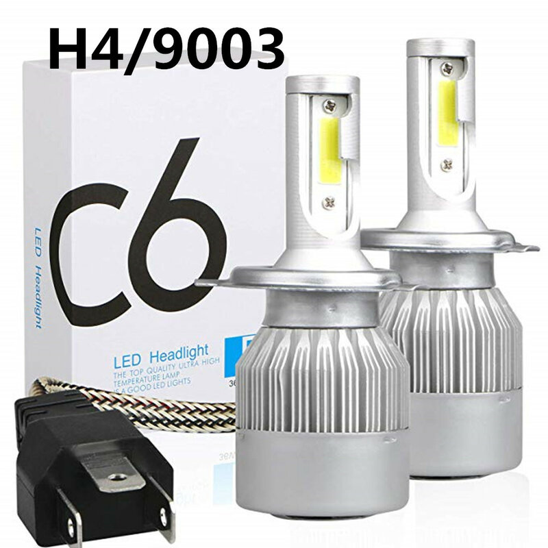 2Pcs ไฟหน้ารถ LED 80W 10000LM COB ชิป Led H1 H3 H7 H4 H11 HB3 9005 HB4 9006 9007 H13ไฟรถ6000K 8000K แสงหมอกอัตโนมัติ
