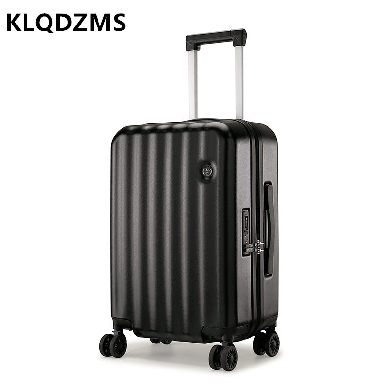 KLQDZMS-Equipaje impermeable de estilo Simple japonés, Maleta de abordaje silenciosa de 20 pulgadas, maleta con carrito de gran capacidad para mujer de 24 pulgadas