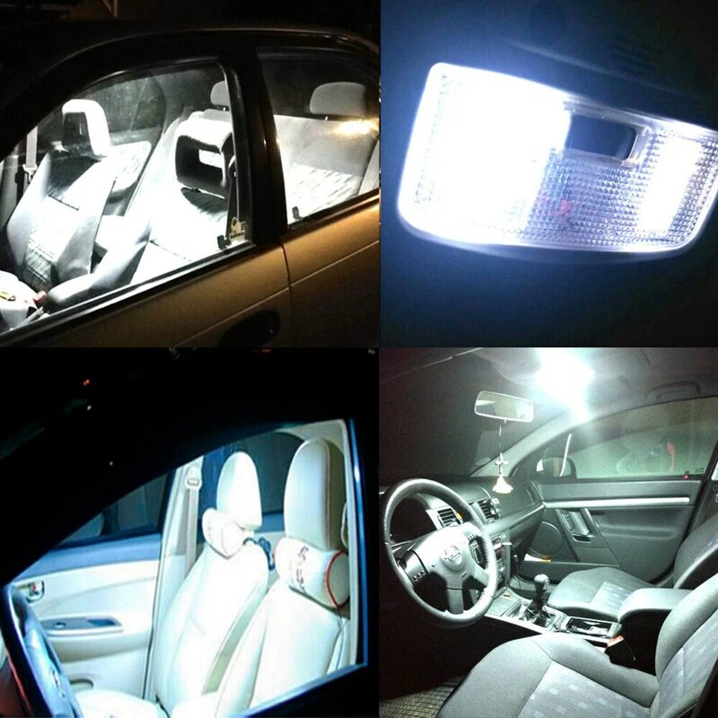 Branco vermelho azul t10 w5w cob 24smd 36smd 48smd carro conduziu a lâmpada do painel de licença auto interior lâmpada leitura tronco festão luz