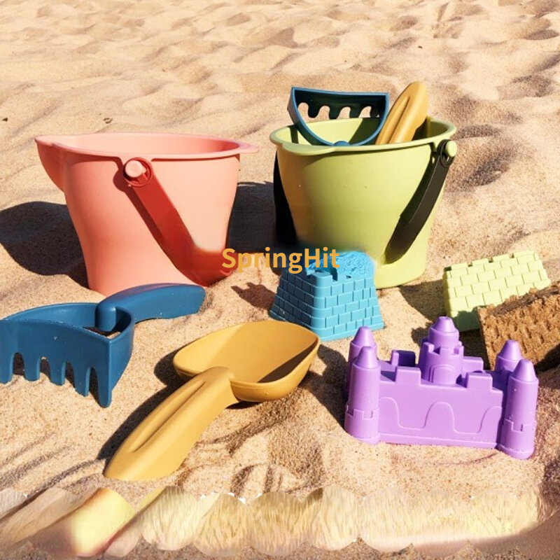 Set di giocattoli estivi per bambini con modello di castello Ins giocattoli da spiaggia al mare Set di strumenti per stampi in sabbia di Dune di gomma giocattolo da bagno per bambini giocattolo da nuoto per bambini