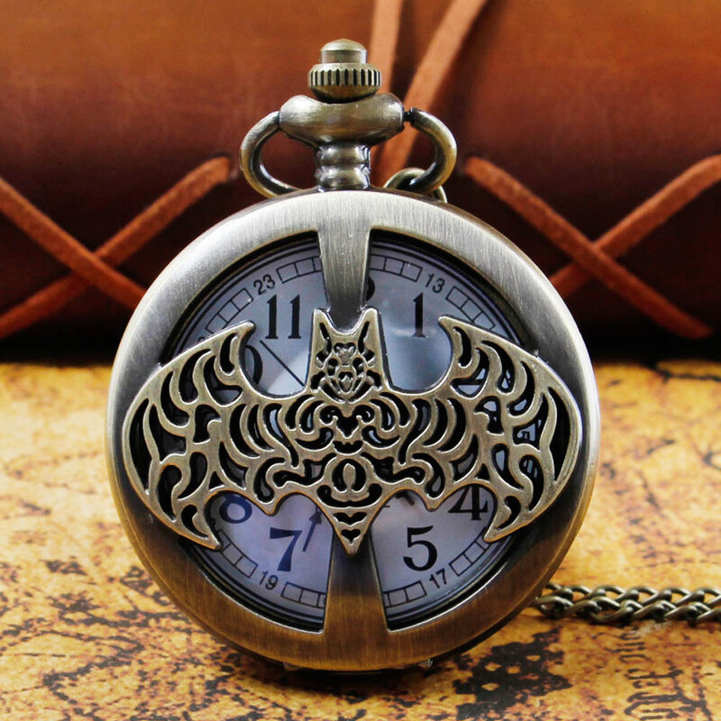 Vintage Eagle Cut-Out นาฬิกาพ็อกเก็ตนาฬิกาตัวเลขภาษาอาหรับแสดง Quartz กระเป๋านาฬิกาผู้ชายจี้สร้อยคอที่ดีที่สุดของขวัญ