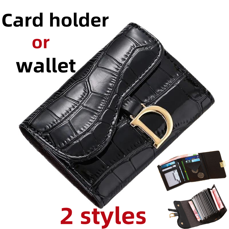 Portafoglio porta carte di credito per donna portafoglio corto ad alta capacità portafoglio piccolo porta carte di moda portafoglio donna in pelle con fermasoldi