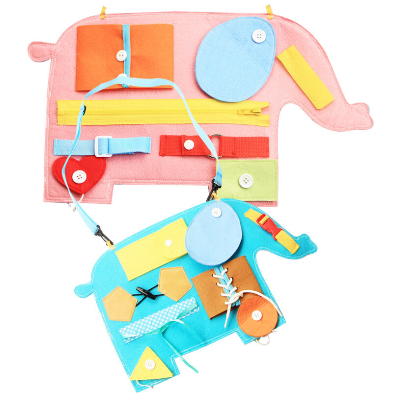 Opatrunek płytka edukacyjna zabawki do wczesnej edukacji przedszkole pomoce dydaktyczne Montessori dwustronna deska z filcu