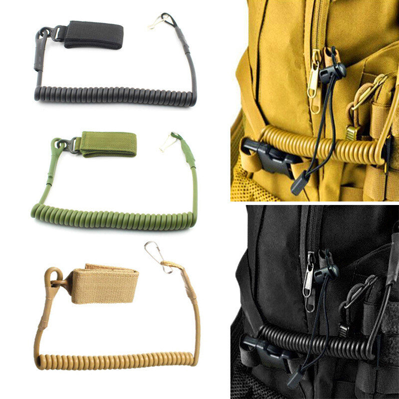 Dulelastic-Corde de lanière anti-perte pour odor, sangle de sécurité à ressort militaire, porte-clés, lampe de poche, accessoires de chasse, JOFlashlight