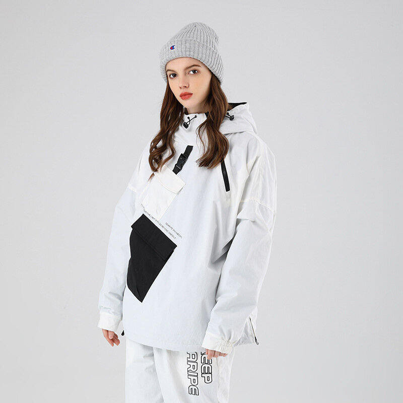 Комплект лыжного костюма SEARIPE, зимняя теплая толстовка, штаны, Термоодежда, водонепроницаемая Толстовка для сноуборда, брюки, Уличное оборудование