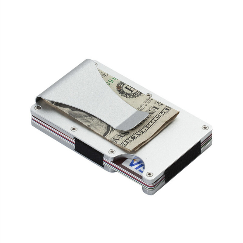 Мужской Тонкий Алюминиевый бумажник, металлический держатель для карт, популярный мужской кошелек