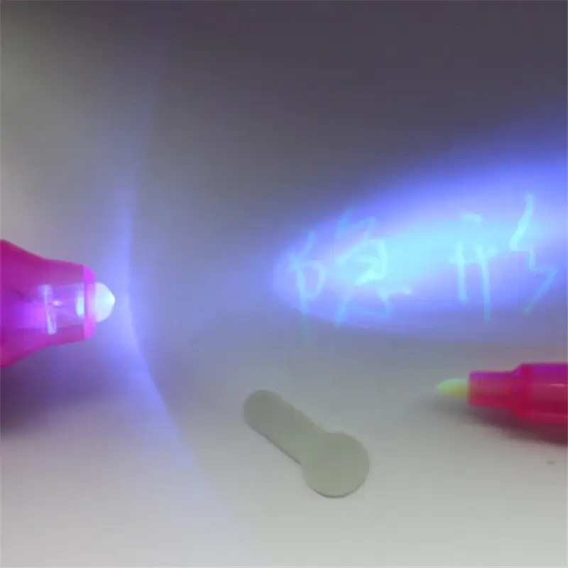 2022 Magic 2 In 1 UV Graffiti Black Light Combo เครื่องเขียนที่มองไม่เห็นหมึกปากกา Marker Pen Highlighter Office