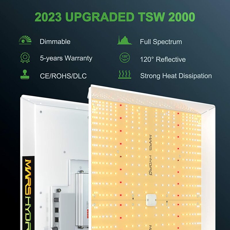 ¡AU y US! Mars Hydro-Luz LED de espectro completo TSW para cultivo de plantas, Kit de tienda de cultivo interior, peine de múltiples tamaños, 2000W