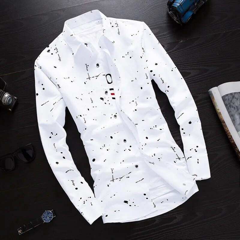 Рубашка мужская приталенная, блузка, винтажная одежда