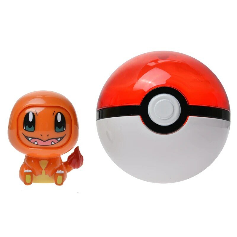 Anime pokemon elf bola pikachu pokeball bolso monstro variante brinquedo charmander figura de ação rosto variável modelo brinquedo para crianças