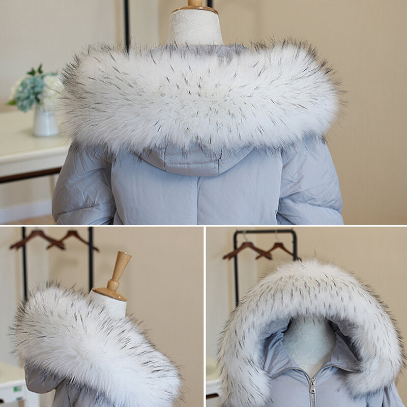 Bontkraag Faux Fur Trim Hoodie Custom Made Bont Voor Kap Kraag Sjaal Down Jas Hood Fur Versier Warme Sjaal kleding Accessoire