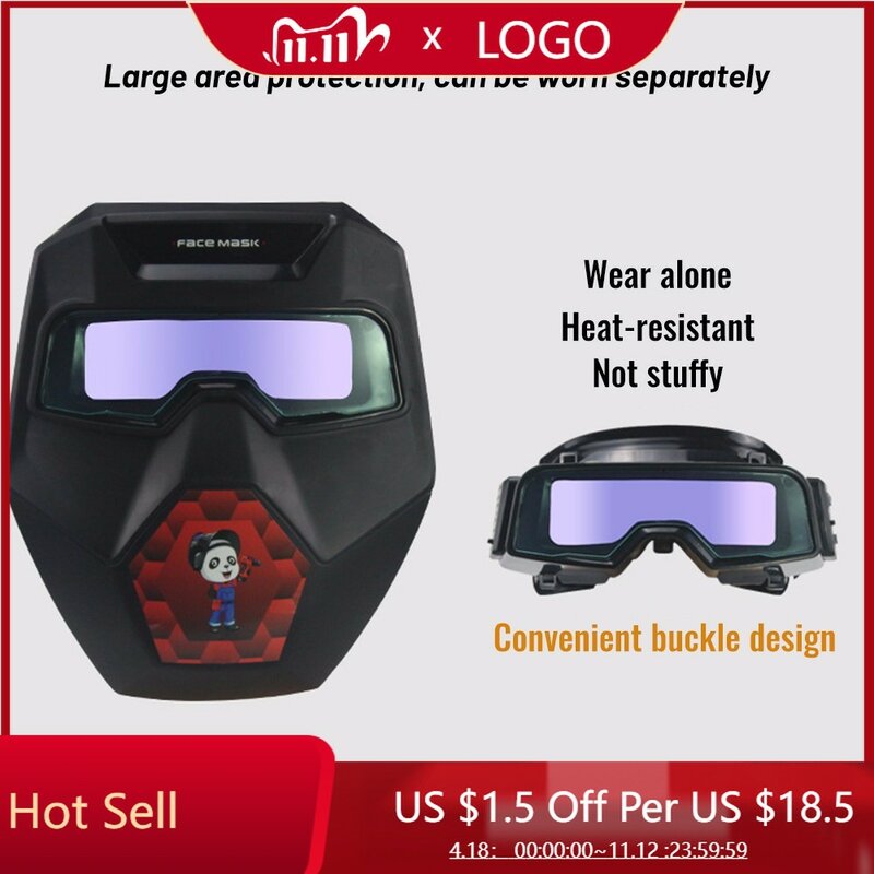Masker Las Surya Gelap Otomatis Helm Las TIG MIG MMA Dapat Disesuaikan Lensa Kacamata Pelindung Tukang Las