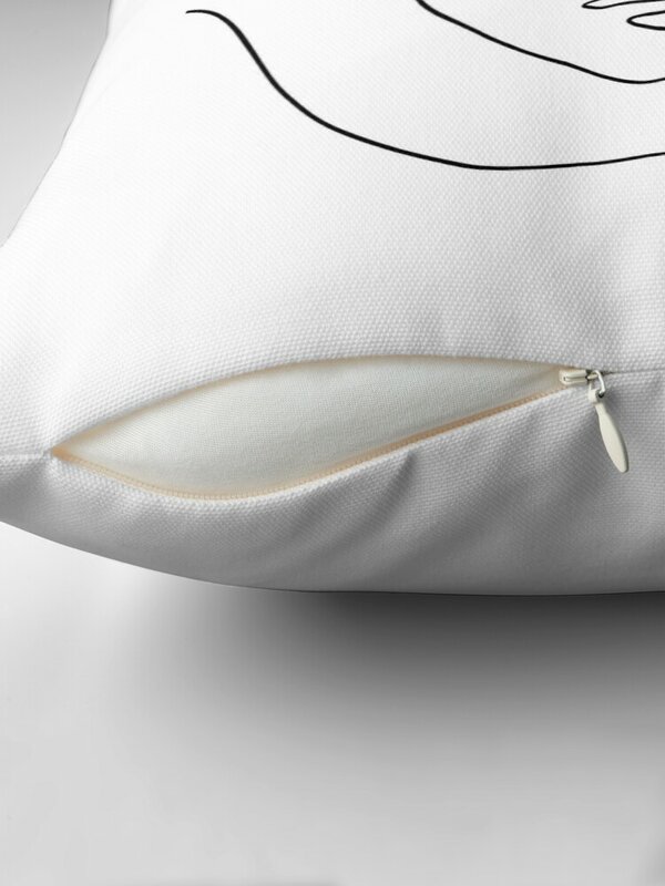 Funda de almohada de poliéster para decoración del hogar, cobertor de cojín abstracto de una línea, 18x18 pulgadas