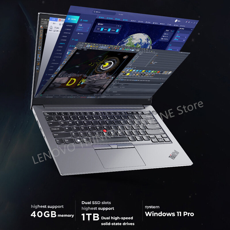 Lenovo-ordenador portátil ThinkPad E14 2022 Intel Iris Xe i7-1260P, 14 pulgadas, FHD, 1080p, 100% sRGB, ventana de pantalla 11, Notebook de negocios clásico