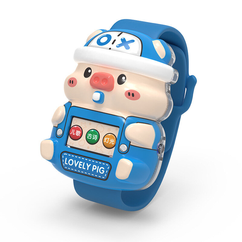 Children's Music Watch 3-8 Years Old Colorful Luminous Cute Cartoon Electronic Watch Toy Primary School Kindergarten Gift