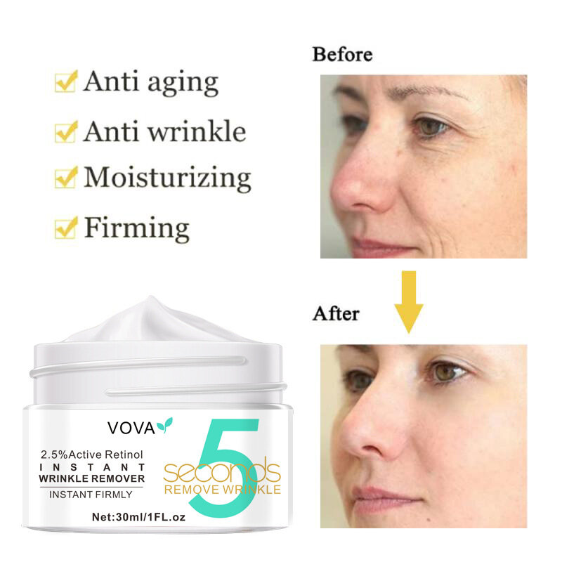 Crema Facial de Retinol para eliminar arrugas instantáneas, antienvejecimiento, reafirmante, Lifting, cuidado Facial de líneas finas