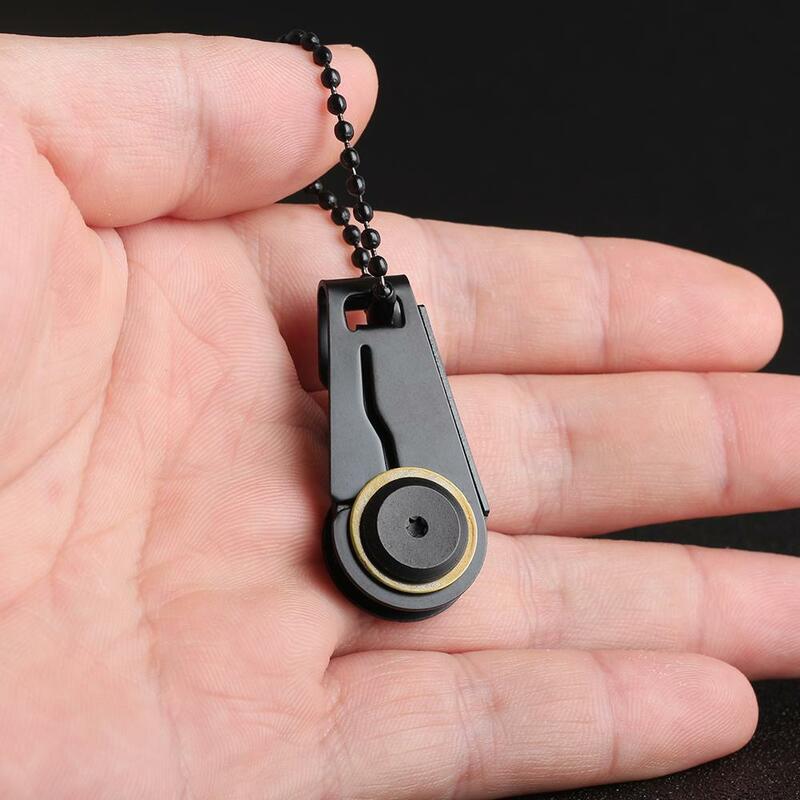 Tragbare Kreative Mini Zipper Keychain Messer Outdoor Survival Notfall Werkzeug Unboxing Faltbare Edelstahl EDC Schlüssel Ring