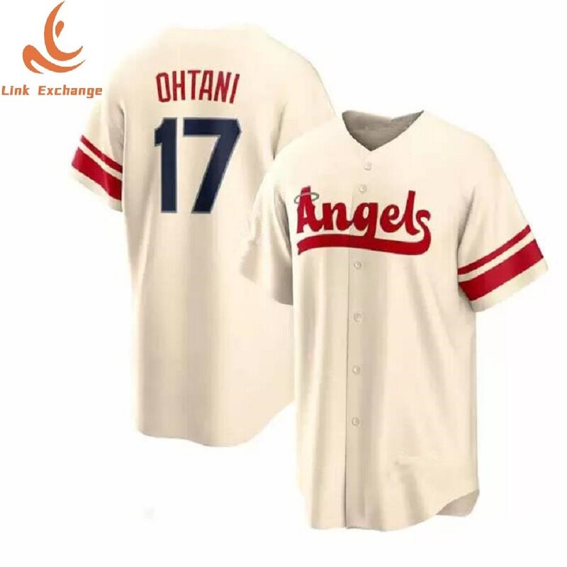 Alta qualidade nova los angeles anjos homens jovens crianças camisa de beisebol costurado t camisa
