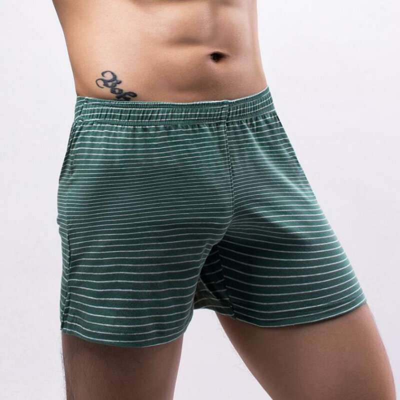 2023 New Arrival  Breathable Men Teenager Youth Boxer Short  Underwear Sport Homewear Striped Arrow Pants