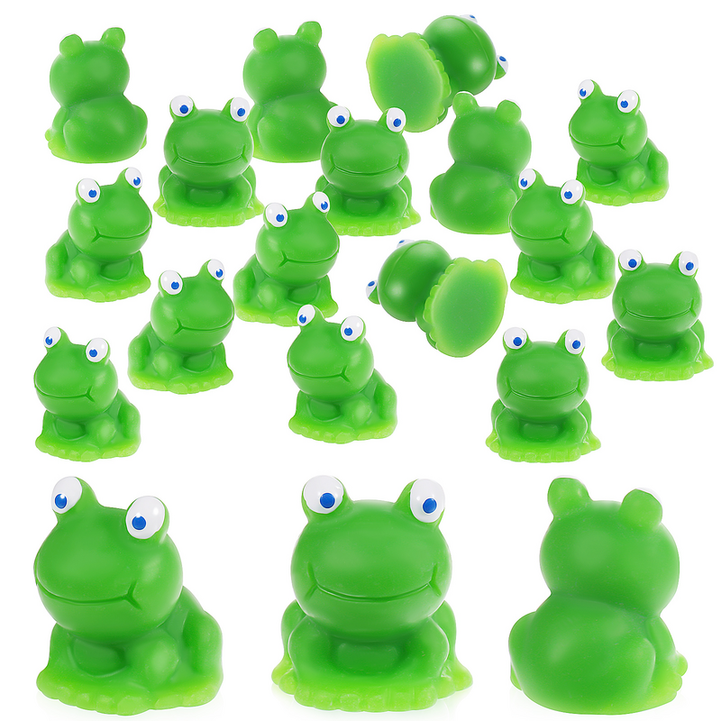 20 Pcs Little Frog Ornaments Frogs Toy Mini Animal Toys Model Figurines Number Adornments