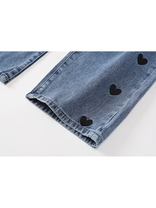 MOLAN – joli jean imprimé Vintage pour femme, pantalon en Denim, taille haute, fermeture éclair, élégant