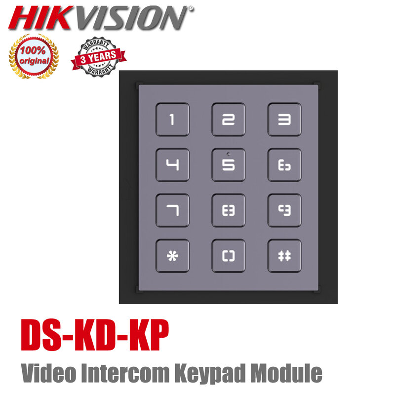 Hikvision-キーパッドとビデオインターホンを備えたモジュール式ドアステーションアクセサリー,DS-KD-KP用,オリジナル,DS-KD8003-IME1