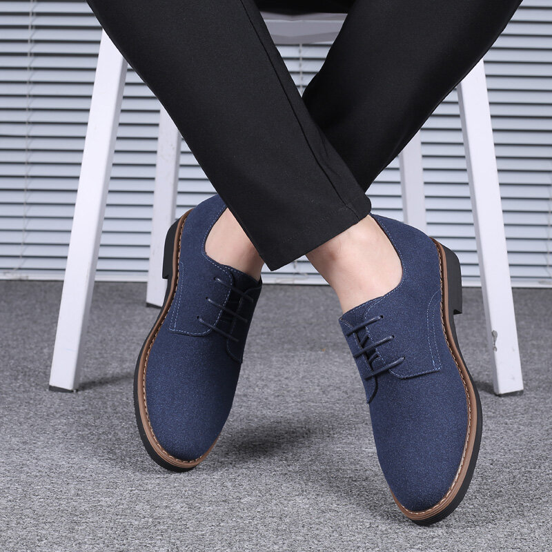 Fashion Men Oxford Leather Shoes Men Dress Shoes Comfortable Lace-Up Formal Shoes For Men Leather Sneakers Male Flat Footwear