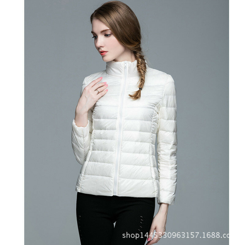 女性の白い長袖フード付きジャケット,秋冬のファッショナブルなカジュアルウェア,防風