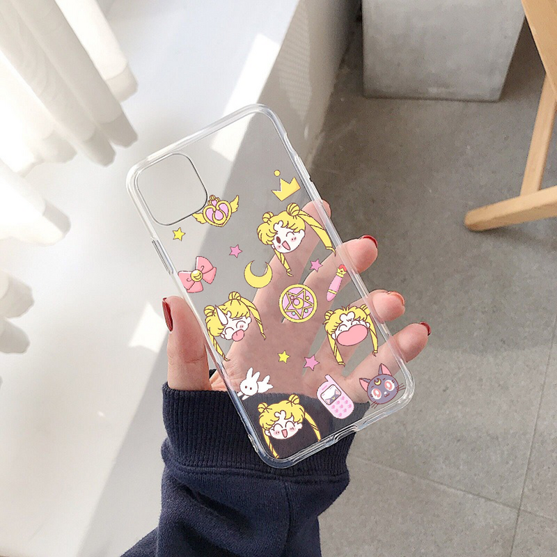 Custodia per cellulare Sailor Moons Cute Girls per Huawei P Mate P10 P20 P30 P40 10 20 Smart Z Pro Lite 2019 paraurti morbido trasparente