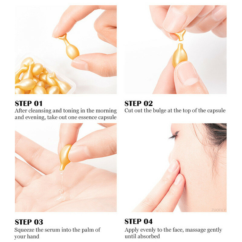 6 caixas de enrugamento branqueamento cápsula essência ácido hialurônico clareamento rosto remover rugas profunda reparação da pele cosméticos coreanos