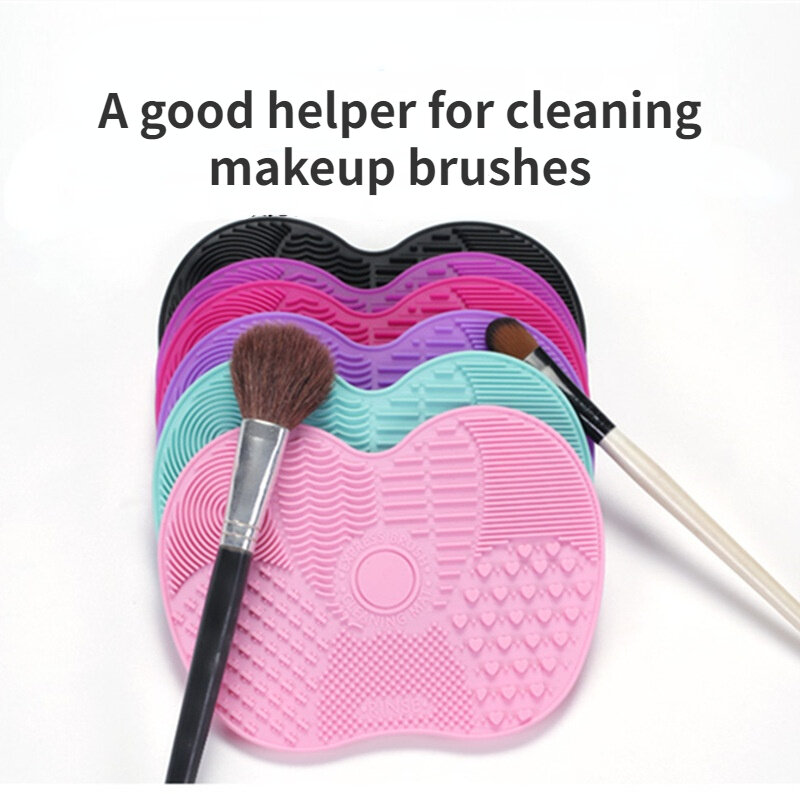 Schrubb kissen Kosmetik bürste Reinigungs pad Silikon mit Saugnapf Apfel reiniger Reinigung Schrubb pad Beauty Supplies